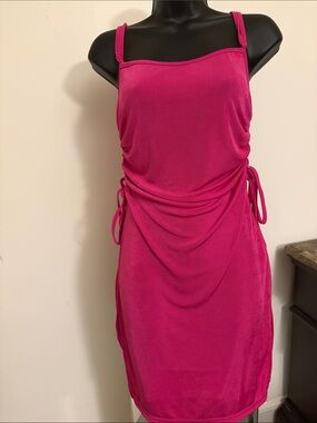 Women’s Fuchsia Ruched Tank Dress
